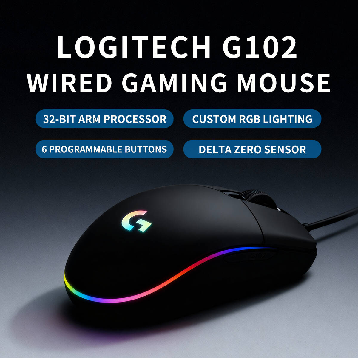 Logitech G102 Wired Gaming Mou - Esports Gaming Training 评论和价格