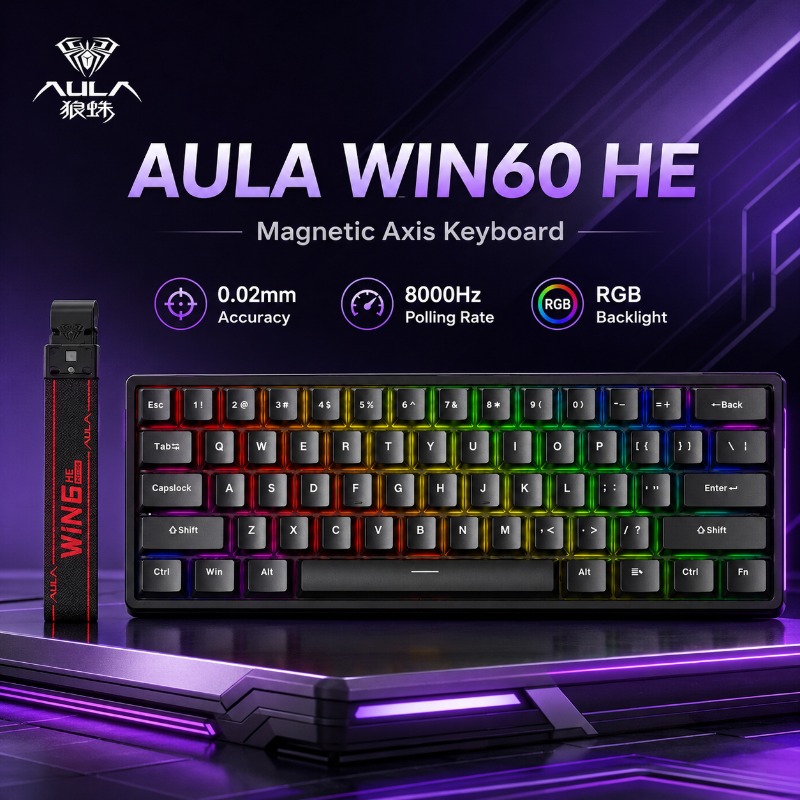 AULA WIN60 HE Magnetic Axis Ke - Esports Gaming Uk 评论和价格