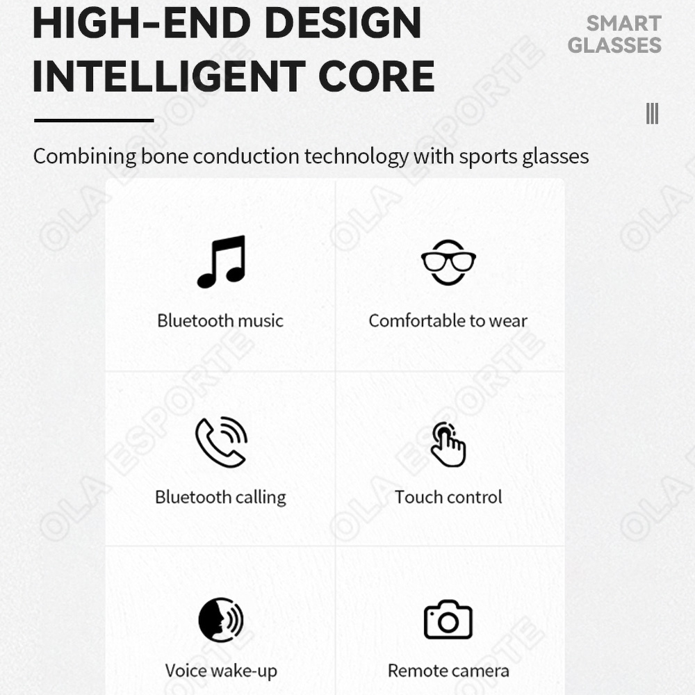 NEW Smart Glasses V5.3 Bluetoo - Gaming Esports Esports 评论和价格