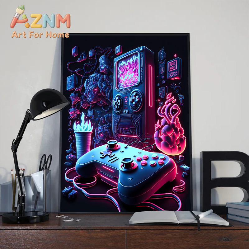 Modern Neon Pop Cool Gaming Wa - Gaming Esports Esports 评论和价格