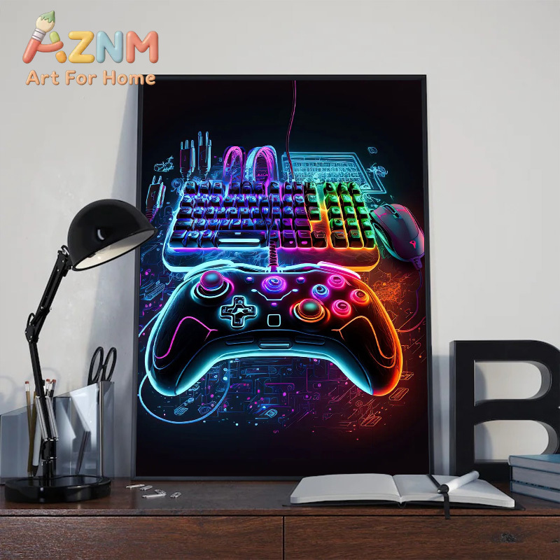 Modern Neon Pop Cool Gaming Wa - Gaming Esports Esports 评论和价格