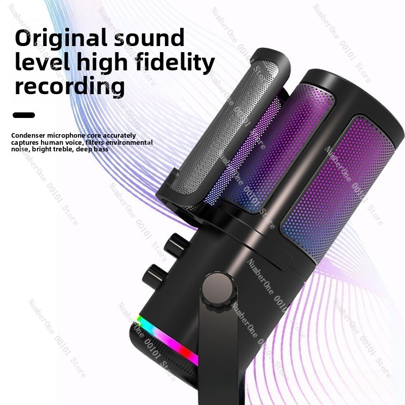 USB RGB Condenser Microphone D - Streaming Mic Condenser 评论和价格
