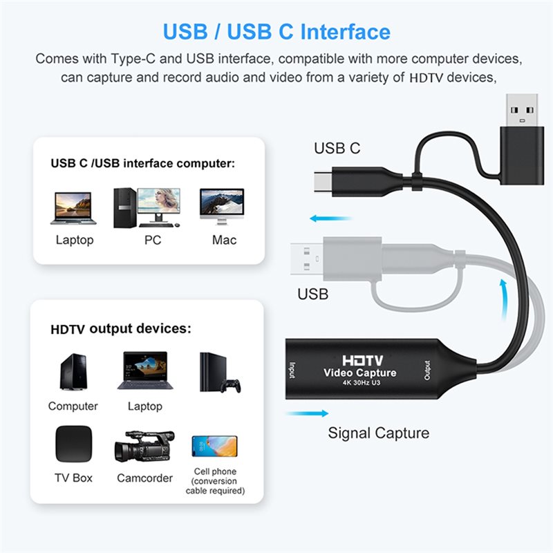 4K -Compatible Video Capture C - Capture Card 4K Hdmi 评论和价格