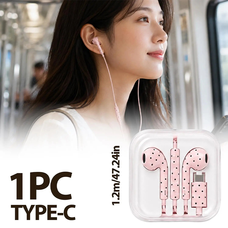 Cute Polka-dot Star Type C Ear - Esports Gaming Earbuds 评论和价格