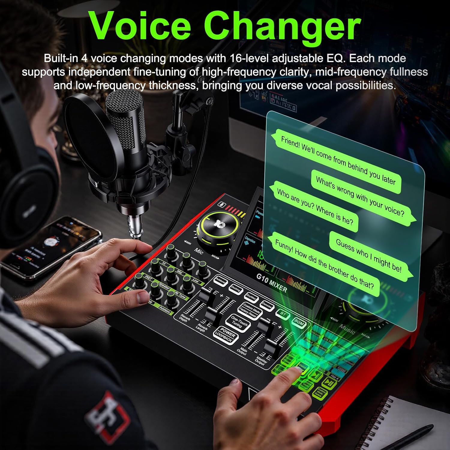 Tenlamp G10 Live Streaming Aud - Streaming Mic Condenser 评论和价格