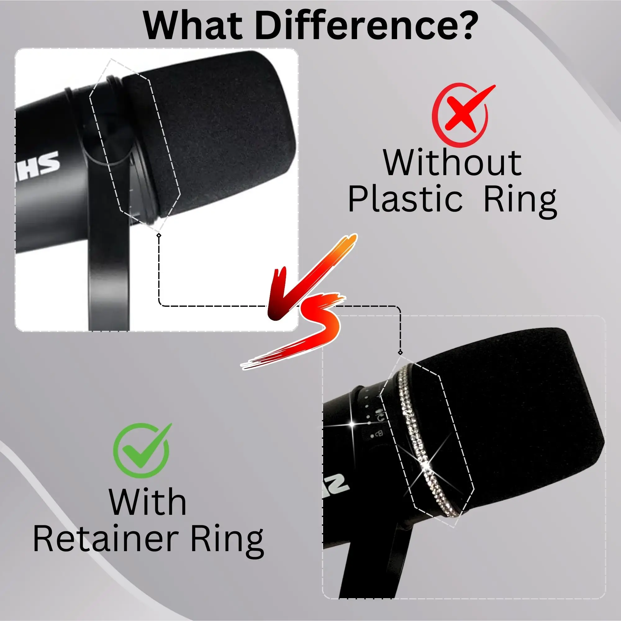 Sparkly MV7 Foam Pop Filter fo - Microphone Arm Boom 评论和价格